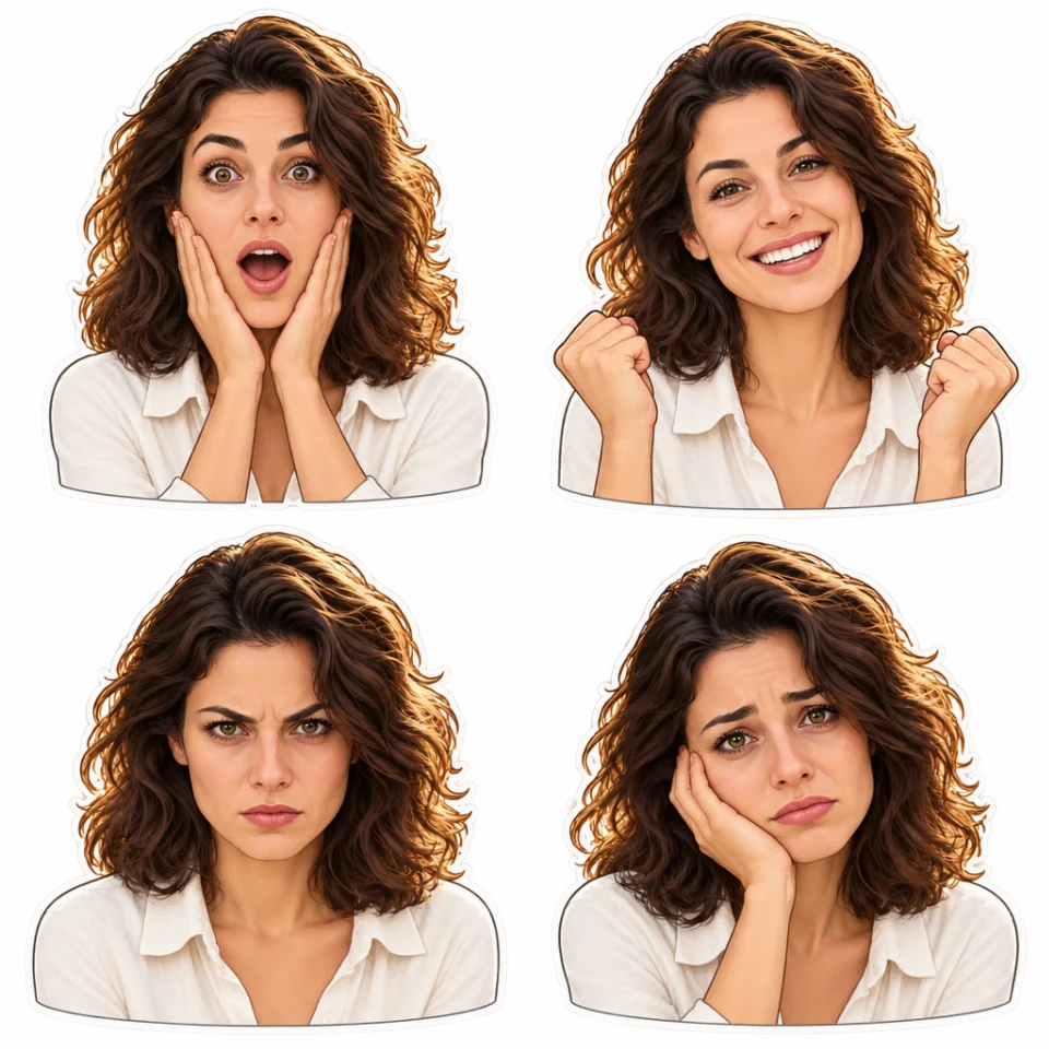4 ემოციური სტიკერის პაკეტის შექმნა